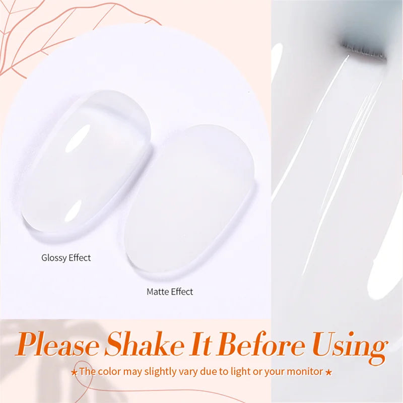 Milky White Jelly Nude Gel Nail Polish 10Ml White Translucent Soak off Gel Vernis Semi Permanent Need UV Light Cure