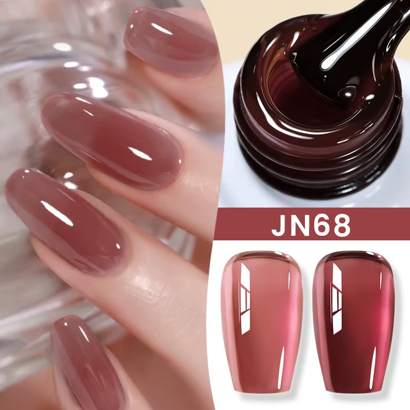 Milky White Jelly Nude Gel Nail Polish 10Ml White Translucent Soak off Gel Vernis Semi Permanent Need UV Light Cure