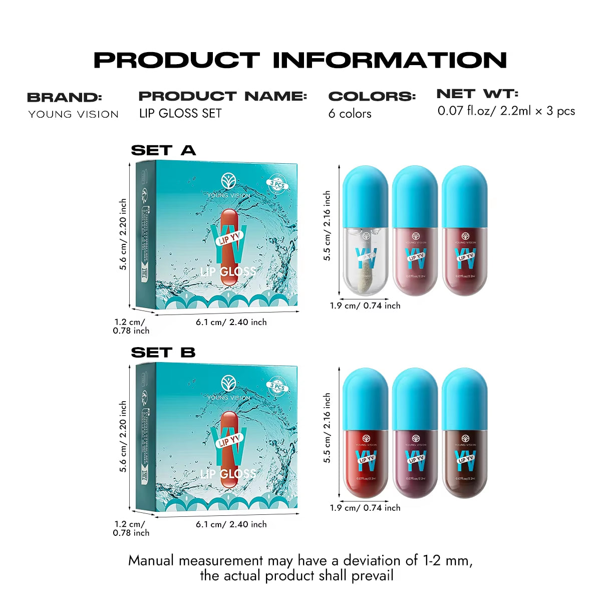 Mini Velvet Matte Lip Gloss Set, 3Pc/4Pcs Non-Fading, Non-Stick Cup, Long-Lasting Fruit Scented Lip Tint, Smooth and Lightweight