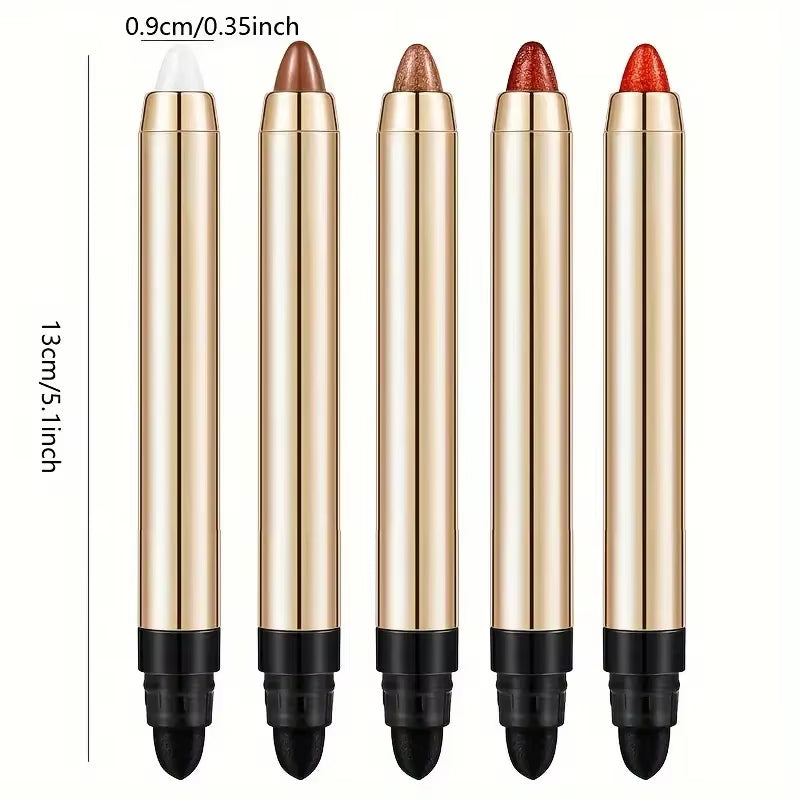 Double-Sided Eyeshadow Stick - Highlighter & Brightening Pen with Pearly Glitter & Matte Finish
