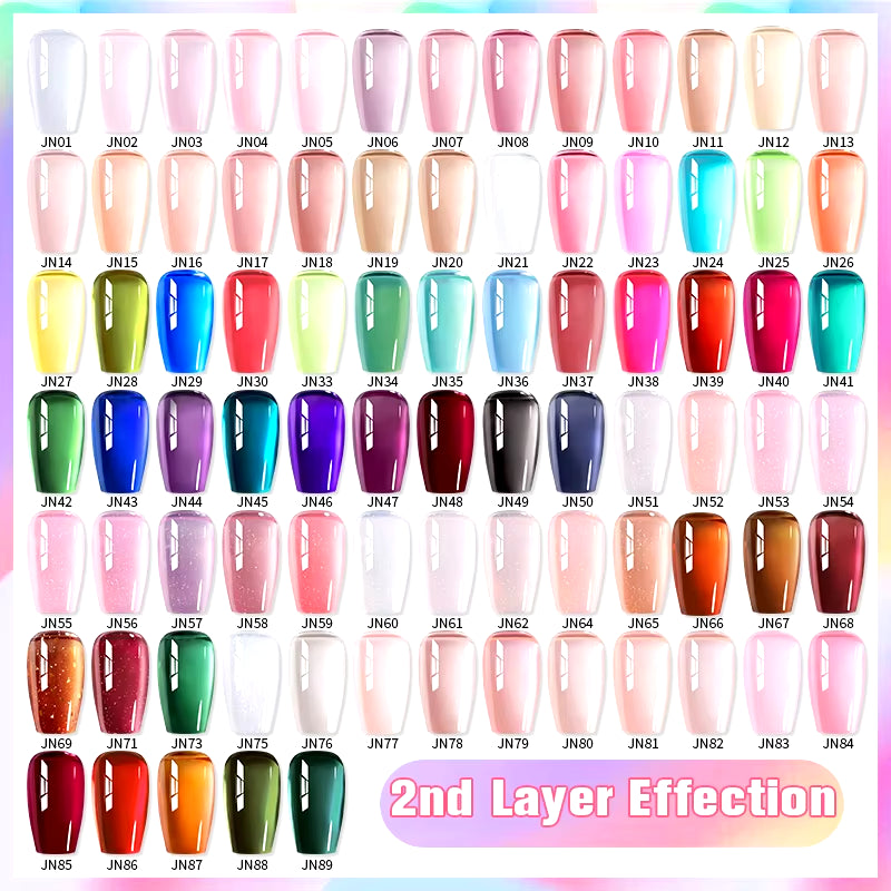 Milky White Jelly Nude Gel Nail Polish 10Ml White Translucent Soak off Gel Vernis Semi Permanent Need UV Light Cure